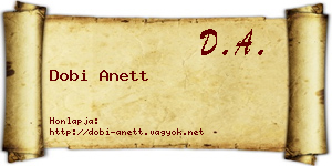 Dobi Anett névjegykártya