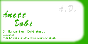 anett dobi business card